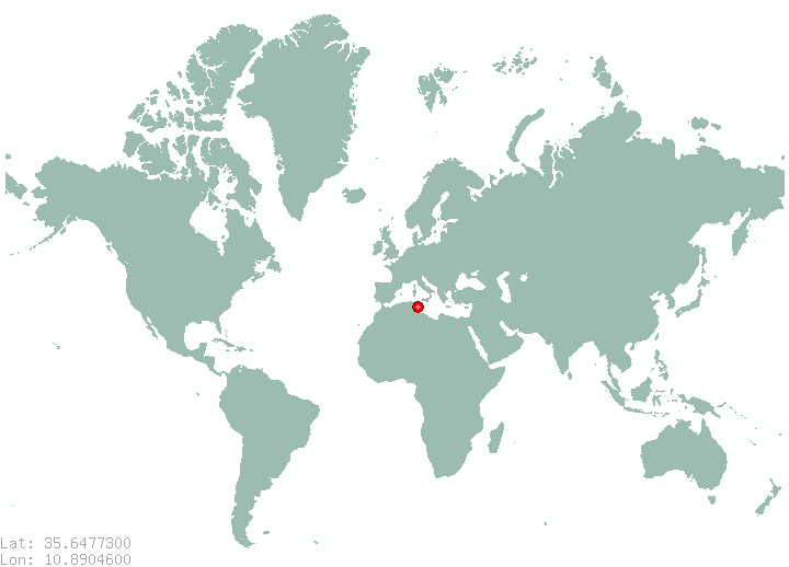 Ksar Hellal in world map